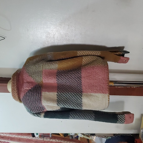Thread & Supply Multicolor Check Plaid Teddy Jacket Size S - Picture 7 of 11